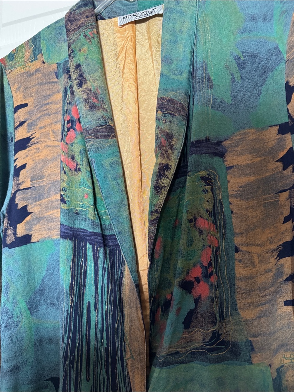 Kensington Square Single-Breasted Multi Color Abstract Print Blazer - Picture 4 of 8
